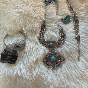 Turquoise and Silver Jewelry Set